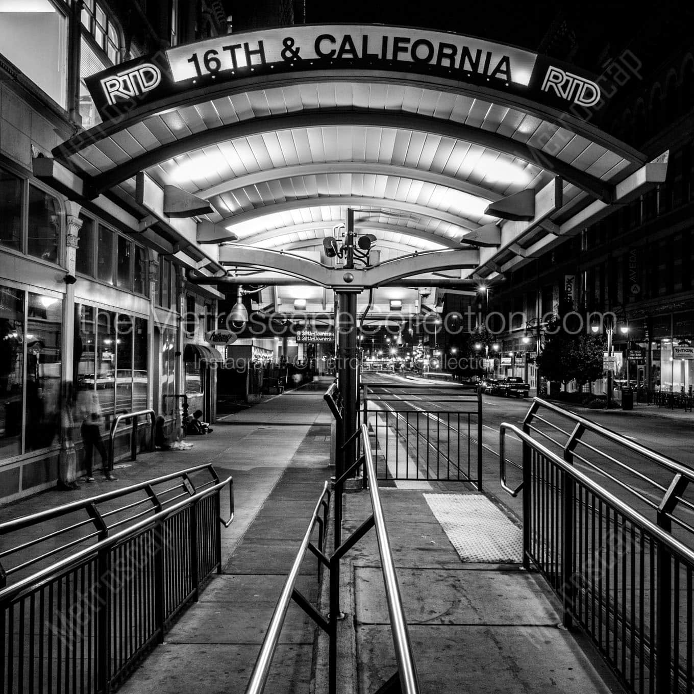 16th california rtd station Black & White Office Art