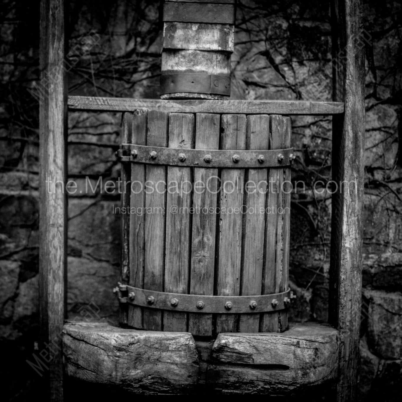 16th century wine press Black & White Office Art