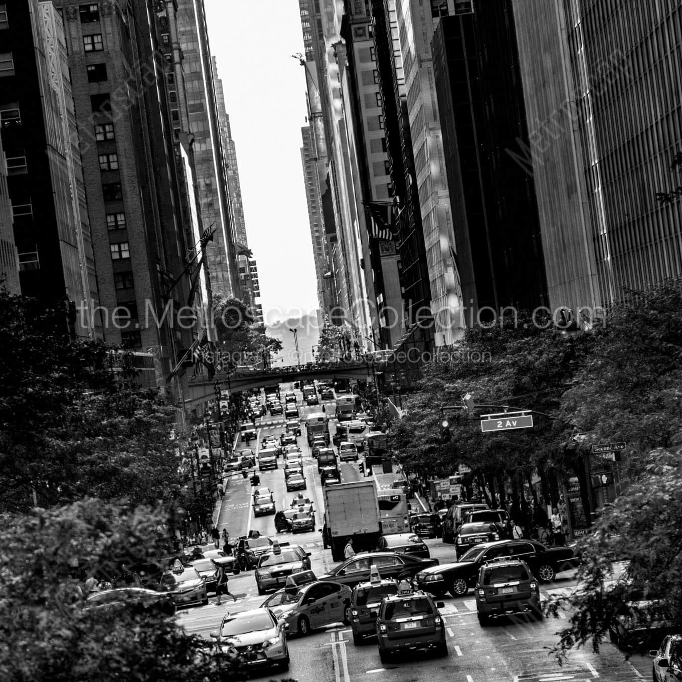 2nd ave at 42nd street Black & White Office Art