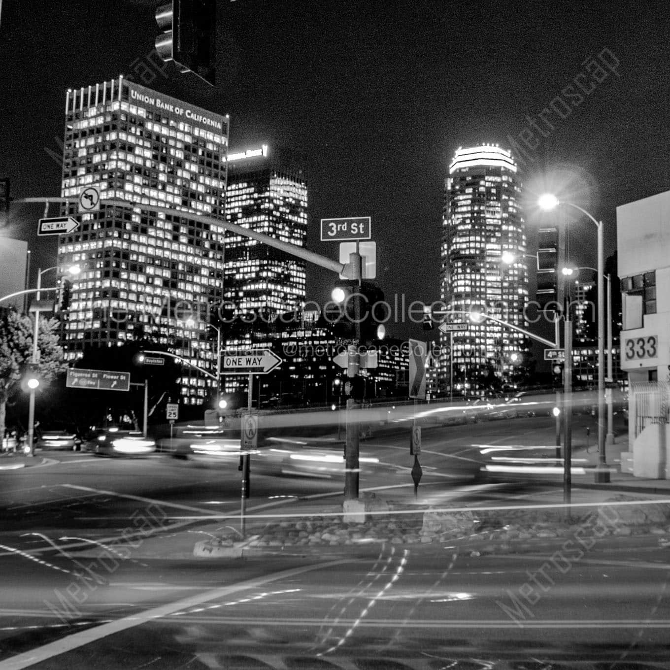 3rd 4th at beaudry downtown la Black & White Office Art