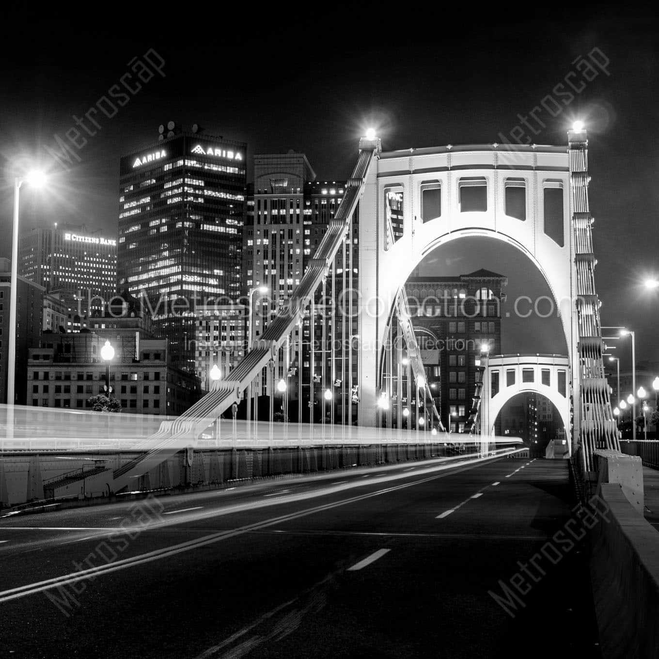 6th street bridge at night Black & White Office Art