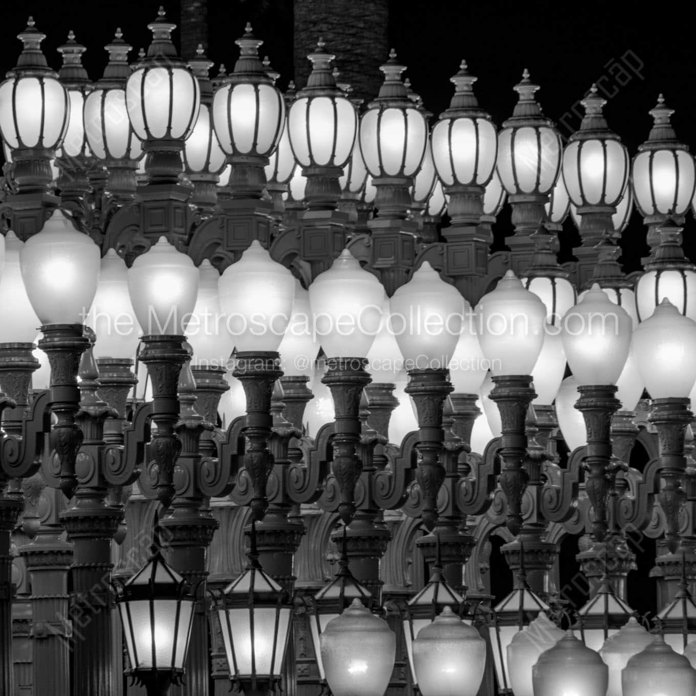 lacma lamps close up Black & White Office Art