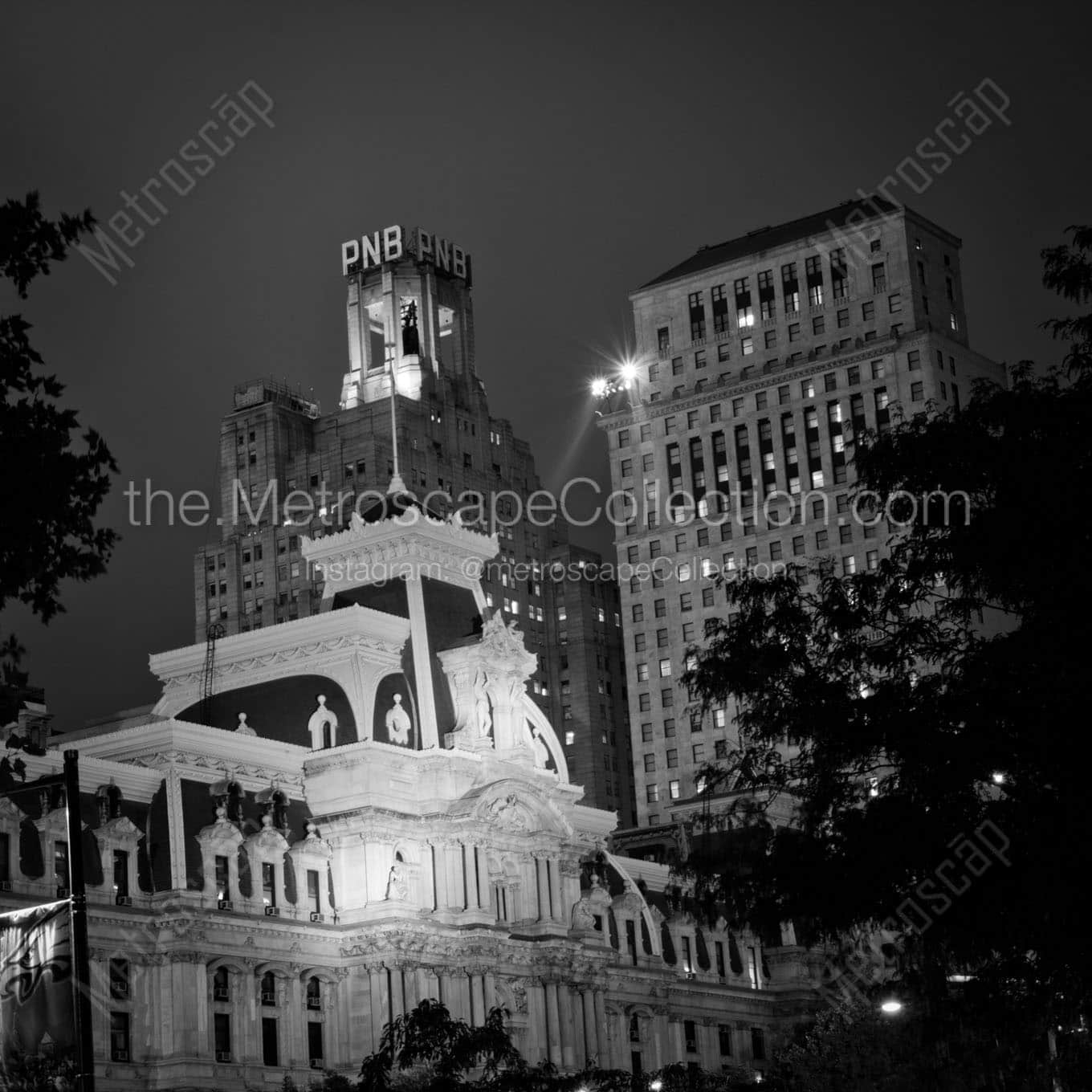 pnb building city hall Black & White Office Art