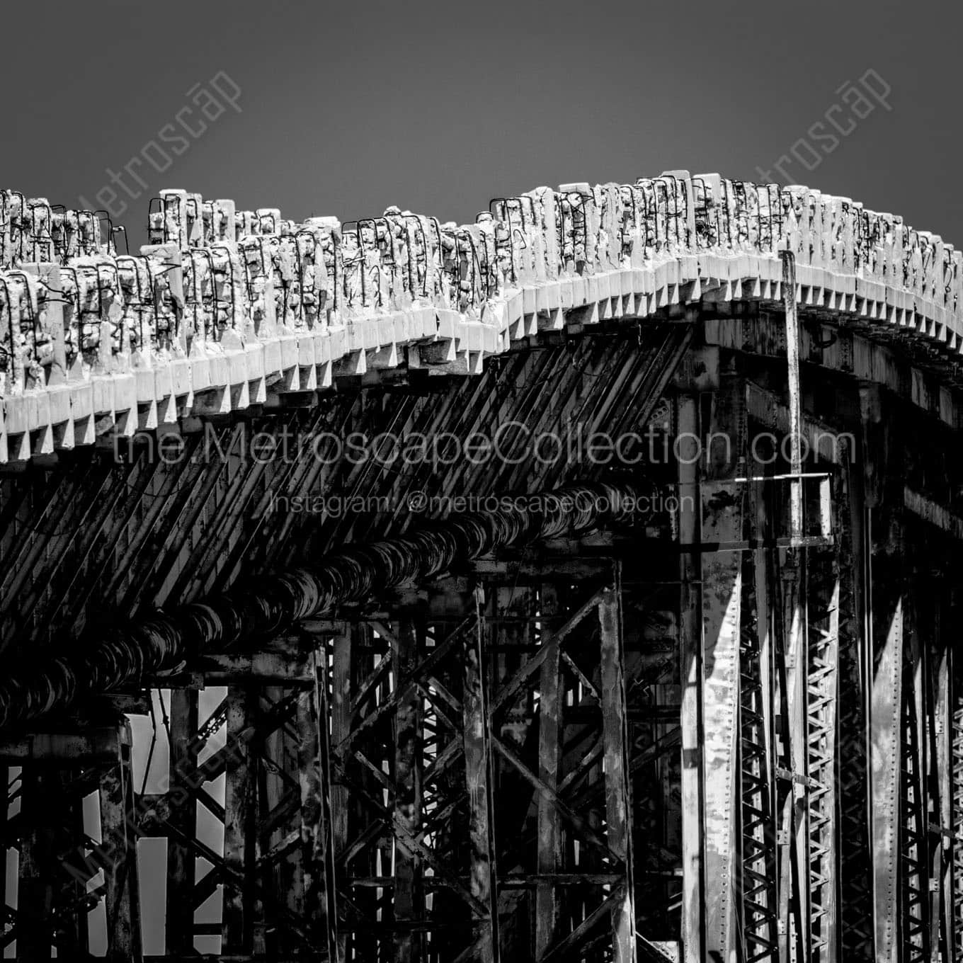 abandon bahai honda train bridge Black & White Office Art