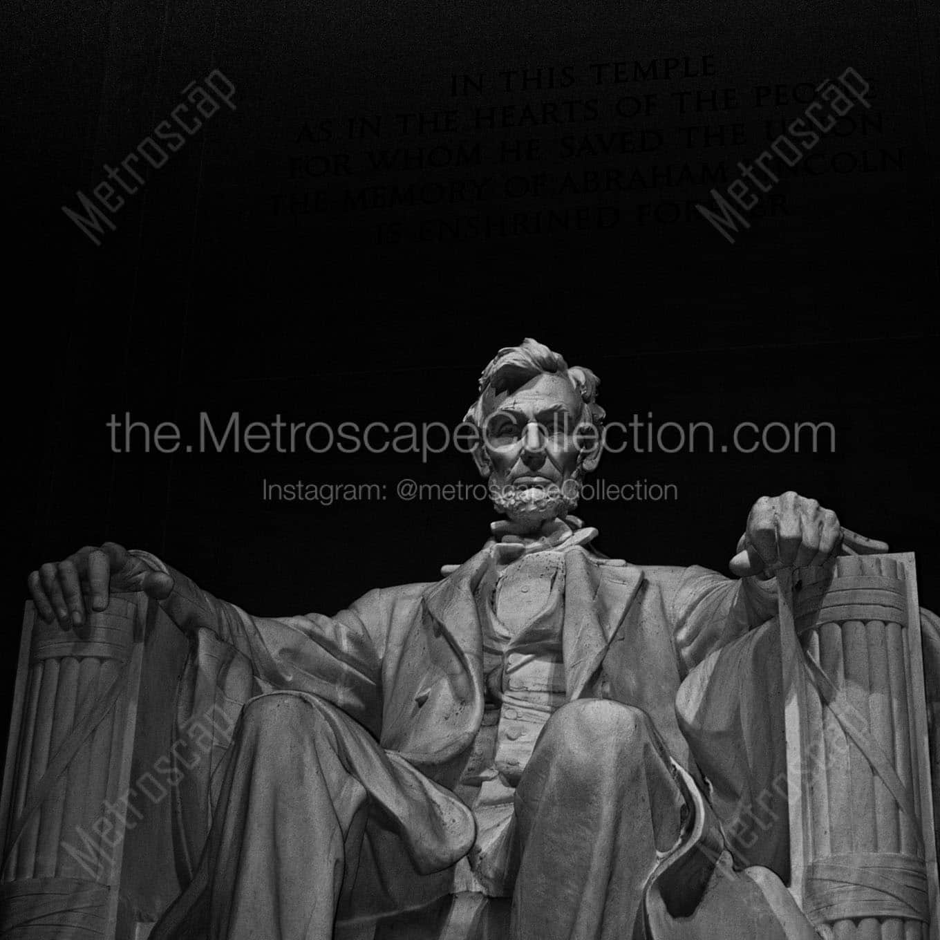 abraham lincoln statue lincoln memorial Black & White Office Art