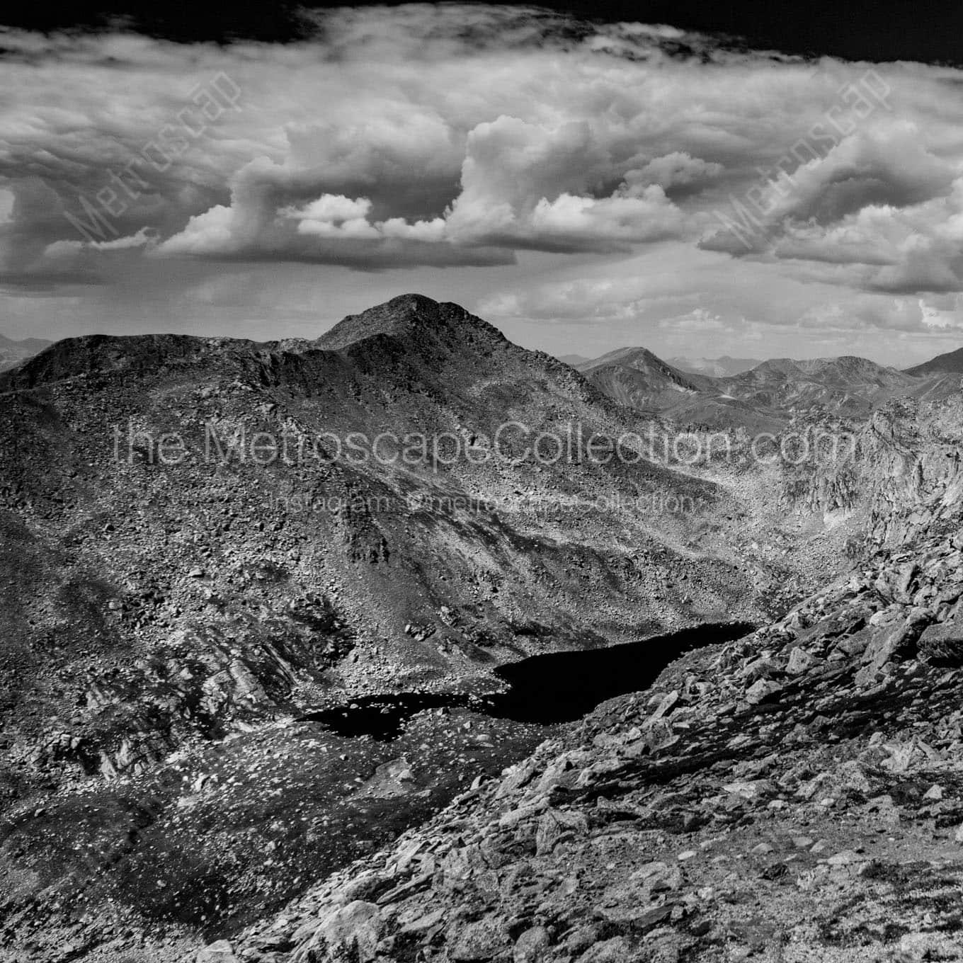 abyss lake mt evans Black & White Office Art