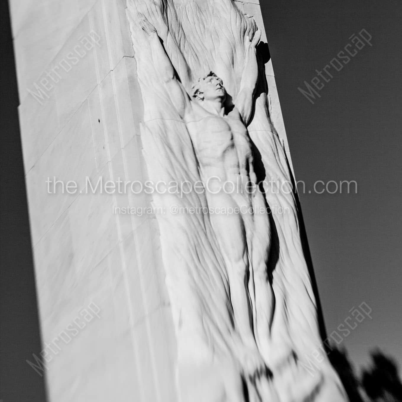 alamo cenotaph Black & White Office Art