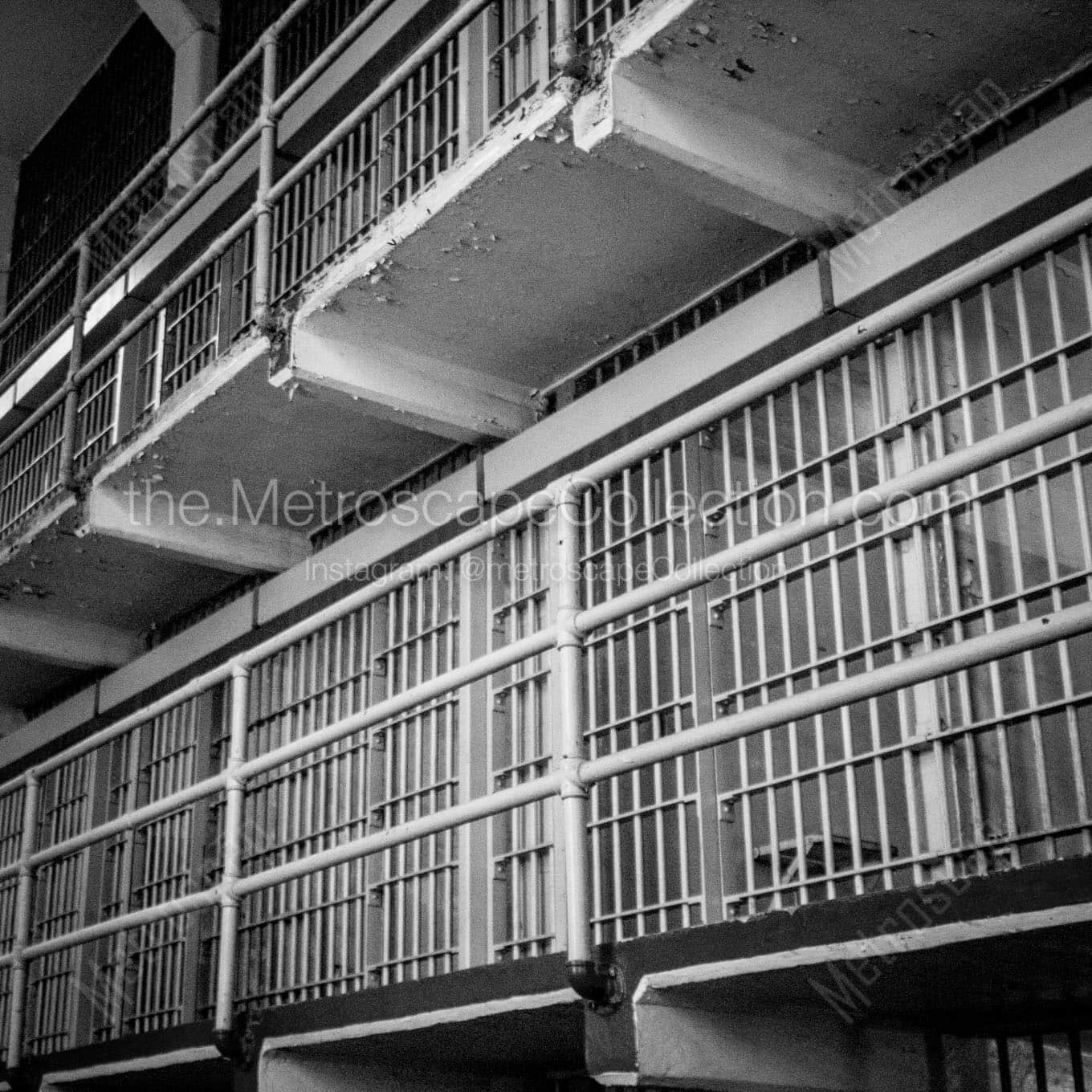 alcatraz cellblock Black & White Office Art