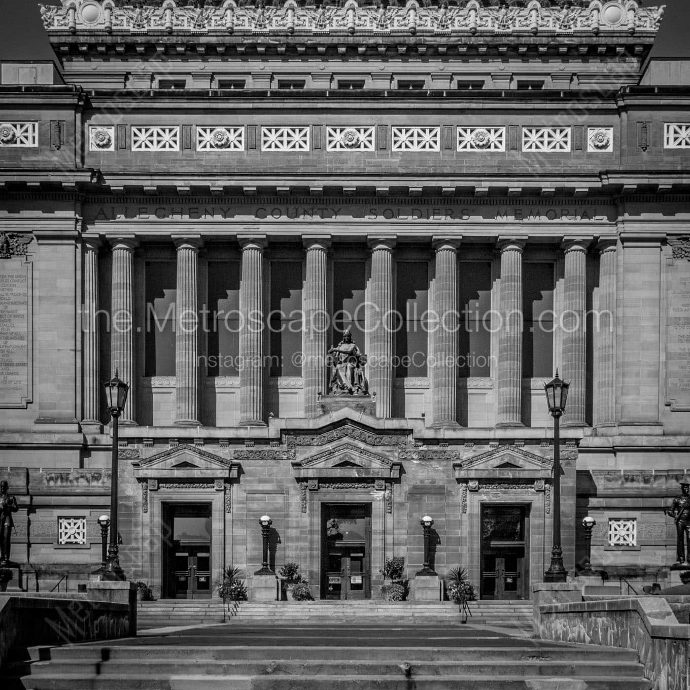allegheny county soldiers memorial Black & White Office Art