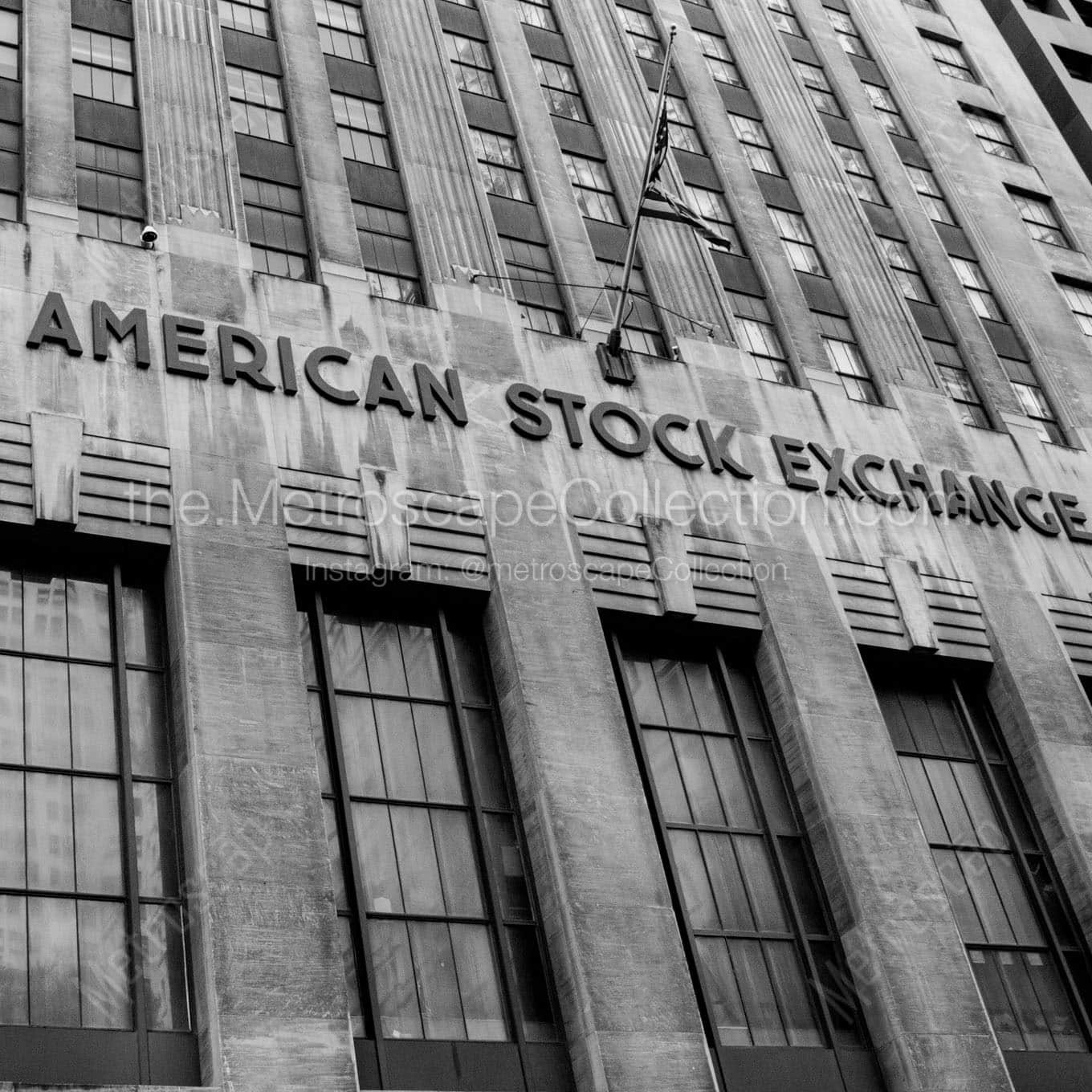 american stock exchange building Black & White Office Art