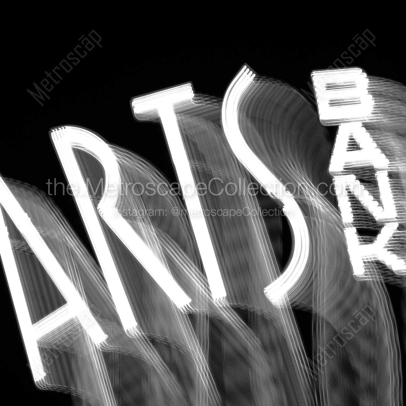arts bank sign Black & White Office Art