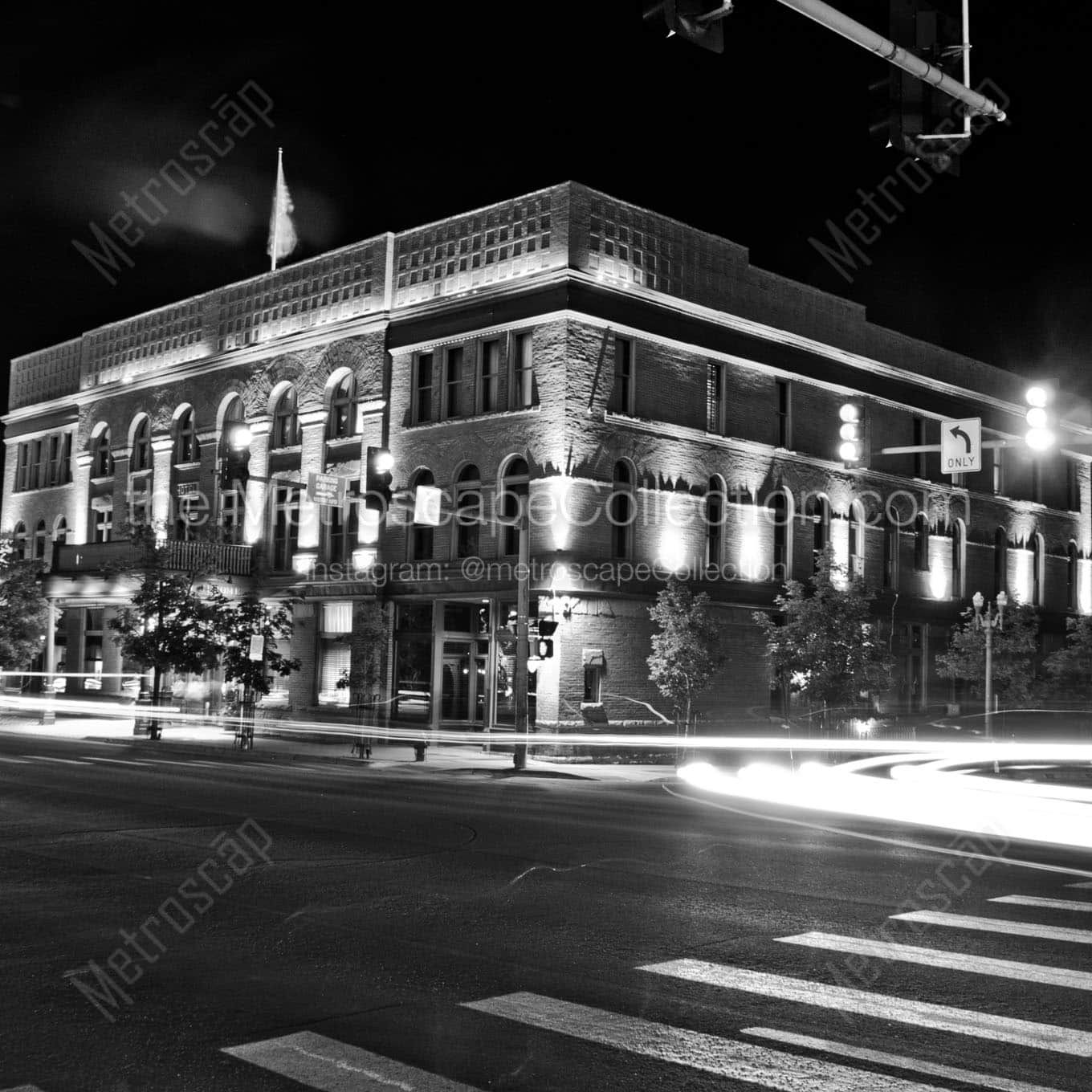 aspen hotel jerome Black & White Office Art