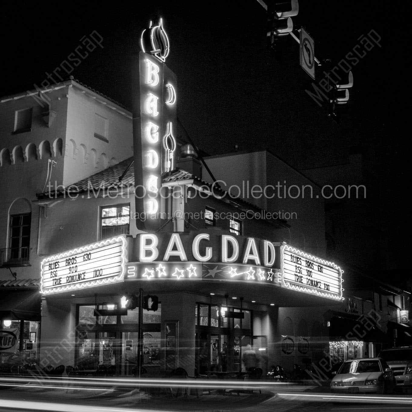 bagdad theater Black & White Office Art