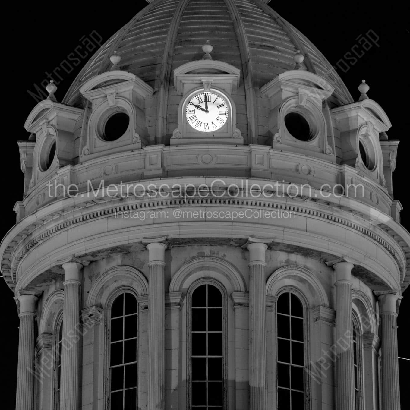 baltimore city hall dome Black & White Office Art