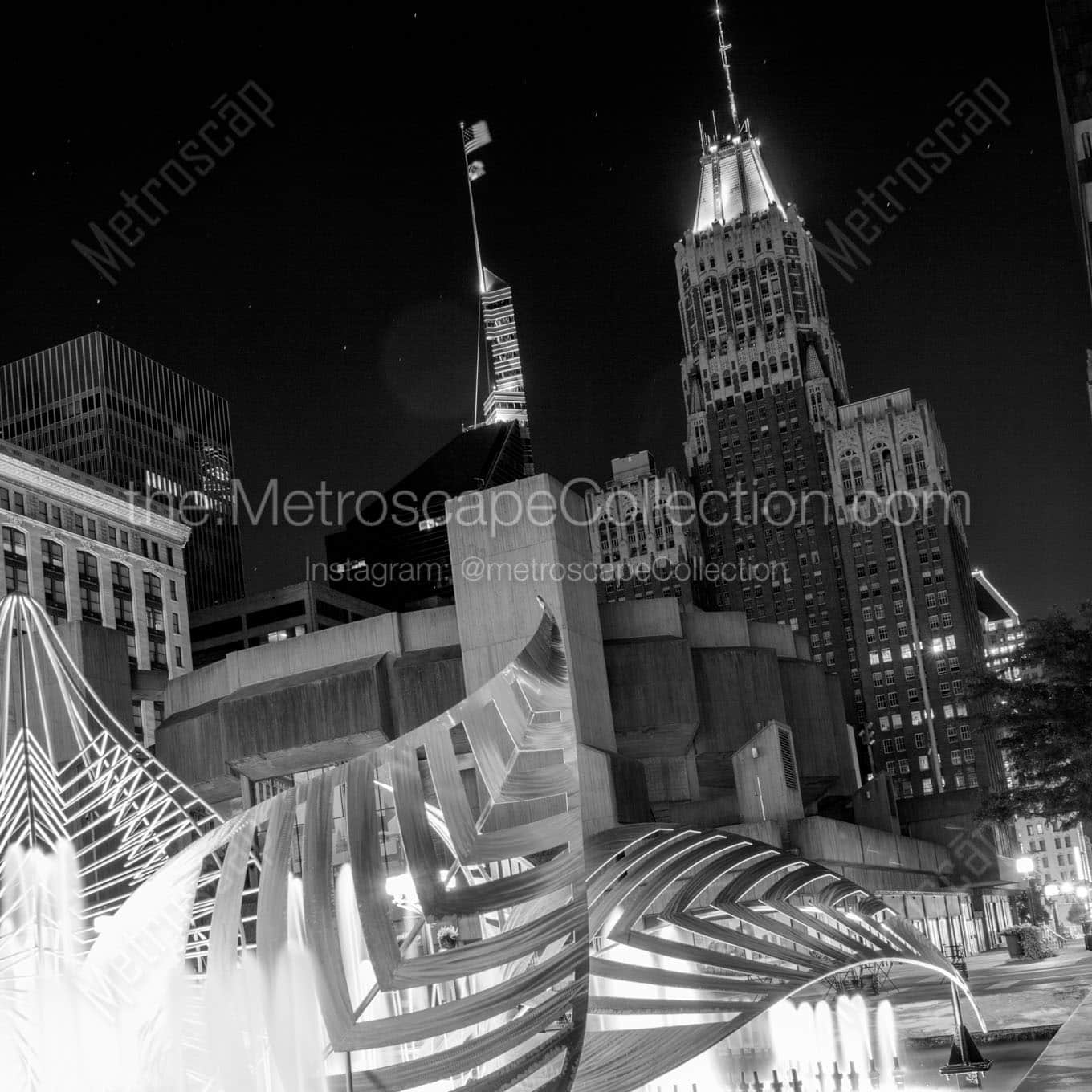 baltimore trust building hopkins plaza Black & White Office Art