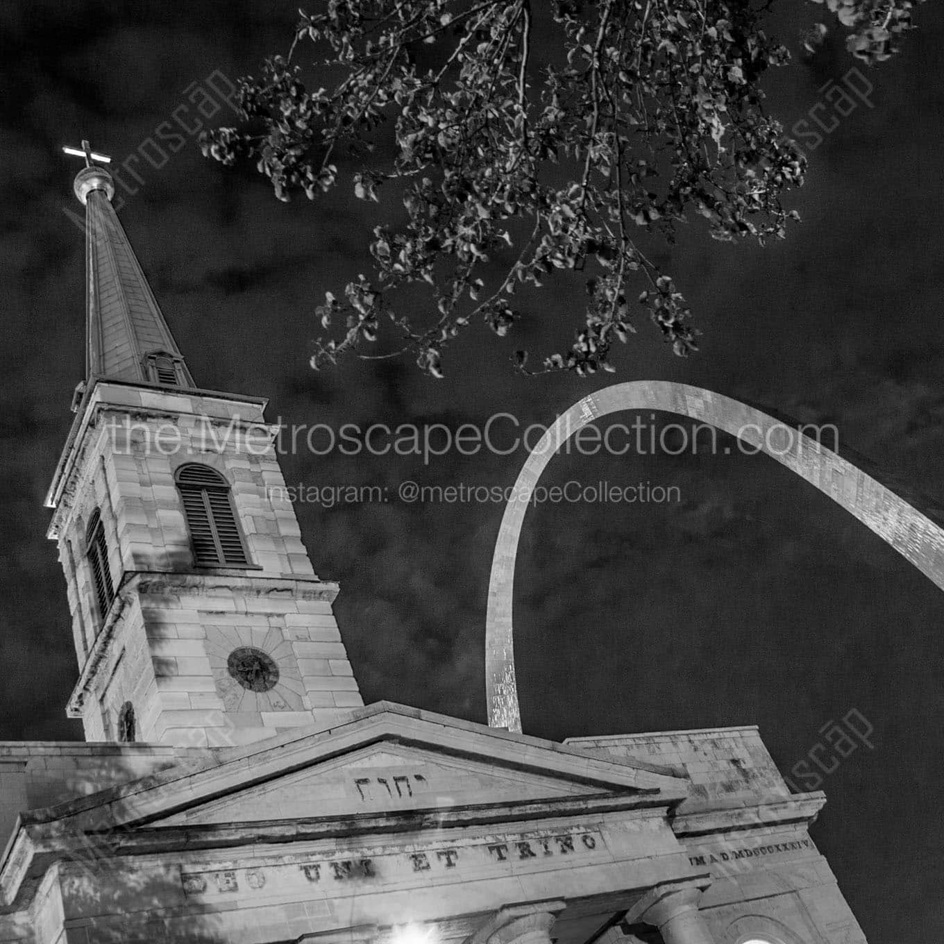 basilica st louis Black & White Office Art