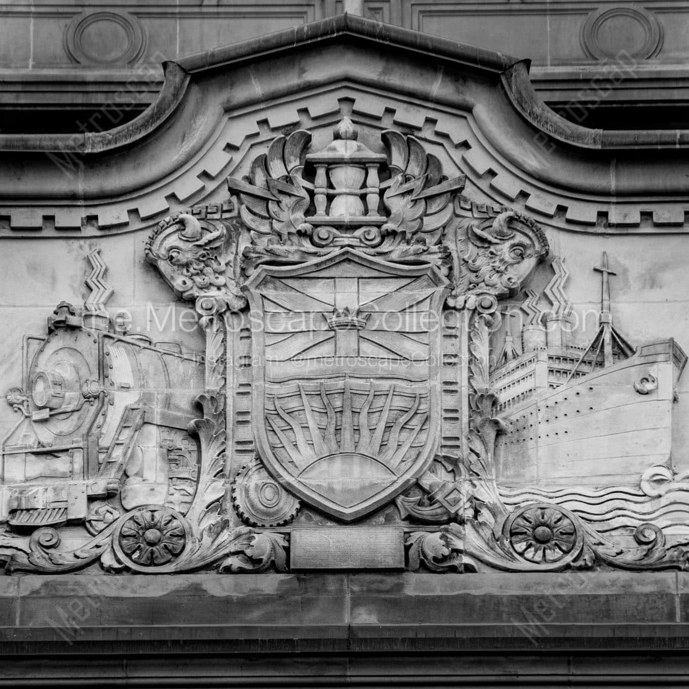 bc coat of arms Black & White Office Art