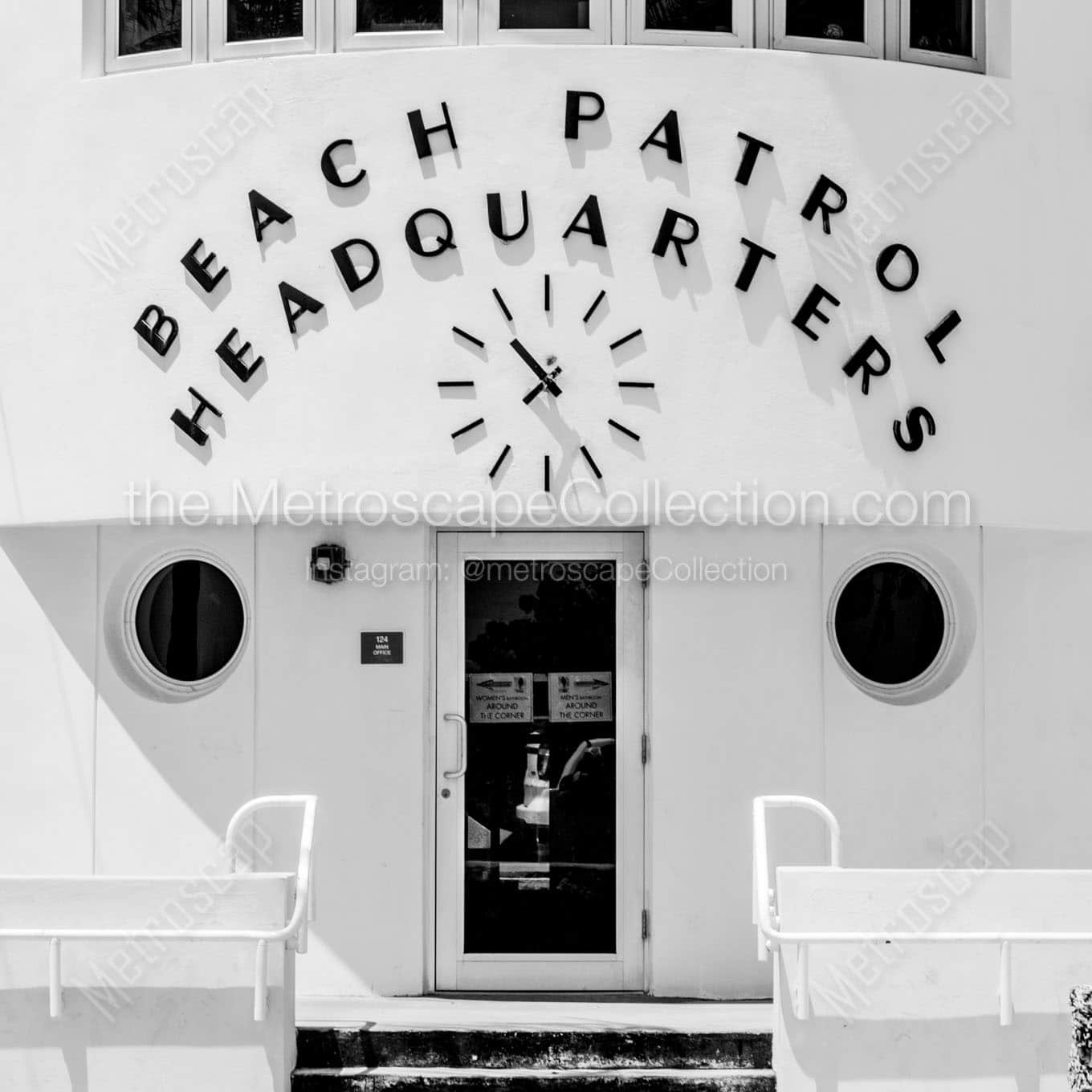 beach patrol hq Black & White Office Art