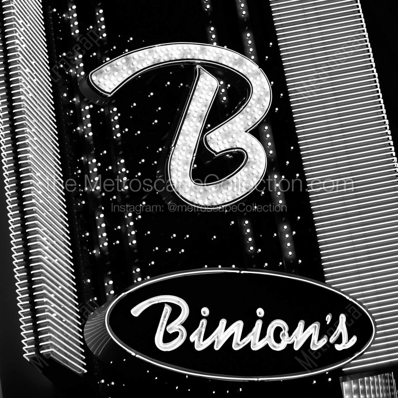 binions fremont street Black & White Office Art