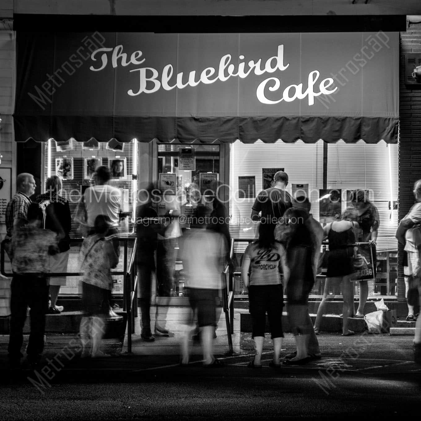bluebird cafe Black & White Office Art