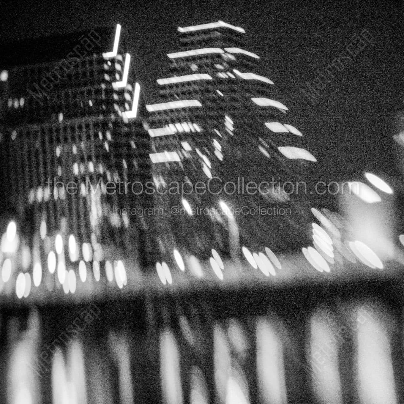 blurry picture one congress plaza building Black & White Office Art