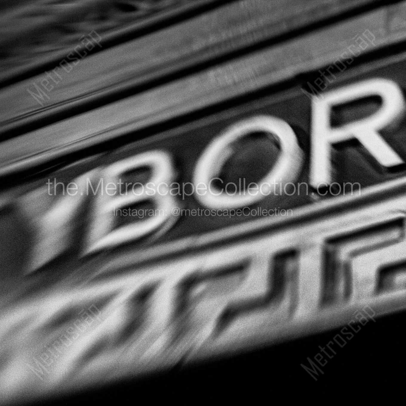 blurry ybor city sign Black & White Office Art