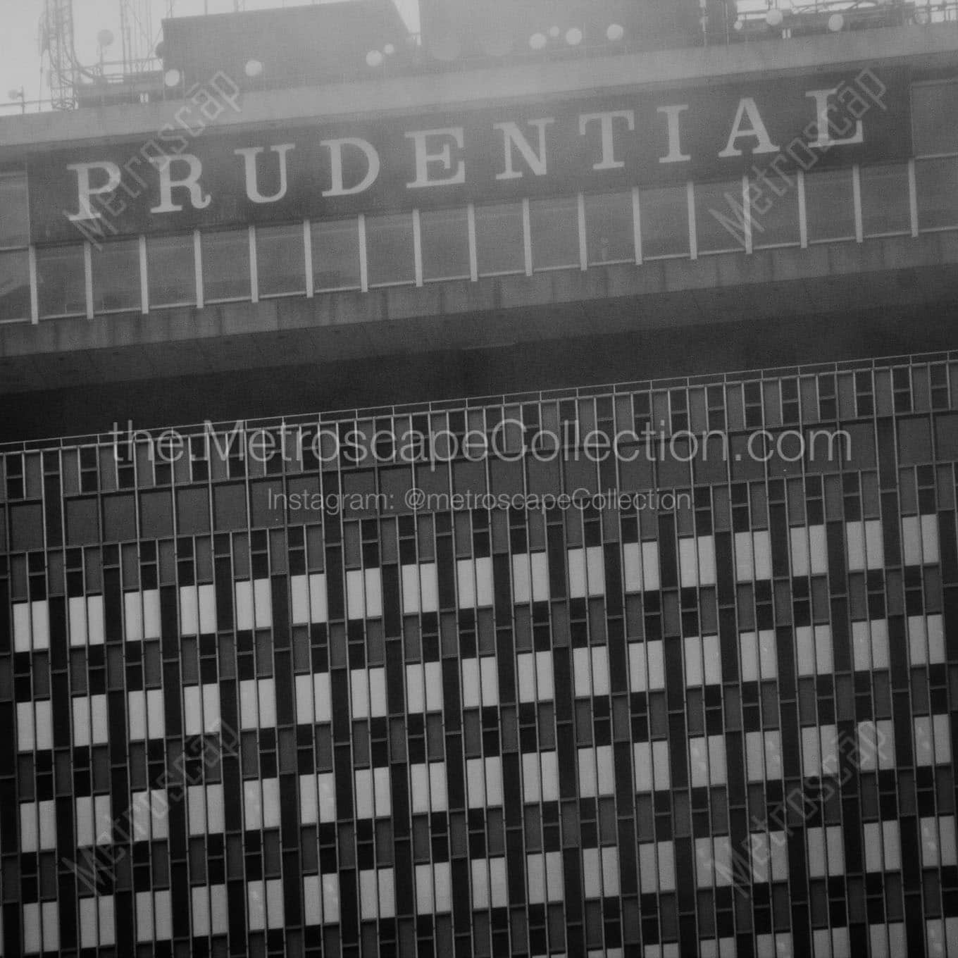 boston prudential tower Black & White Office Art