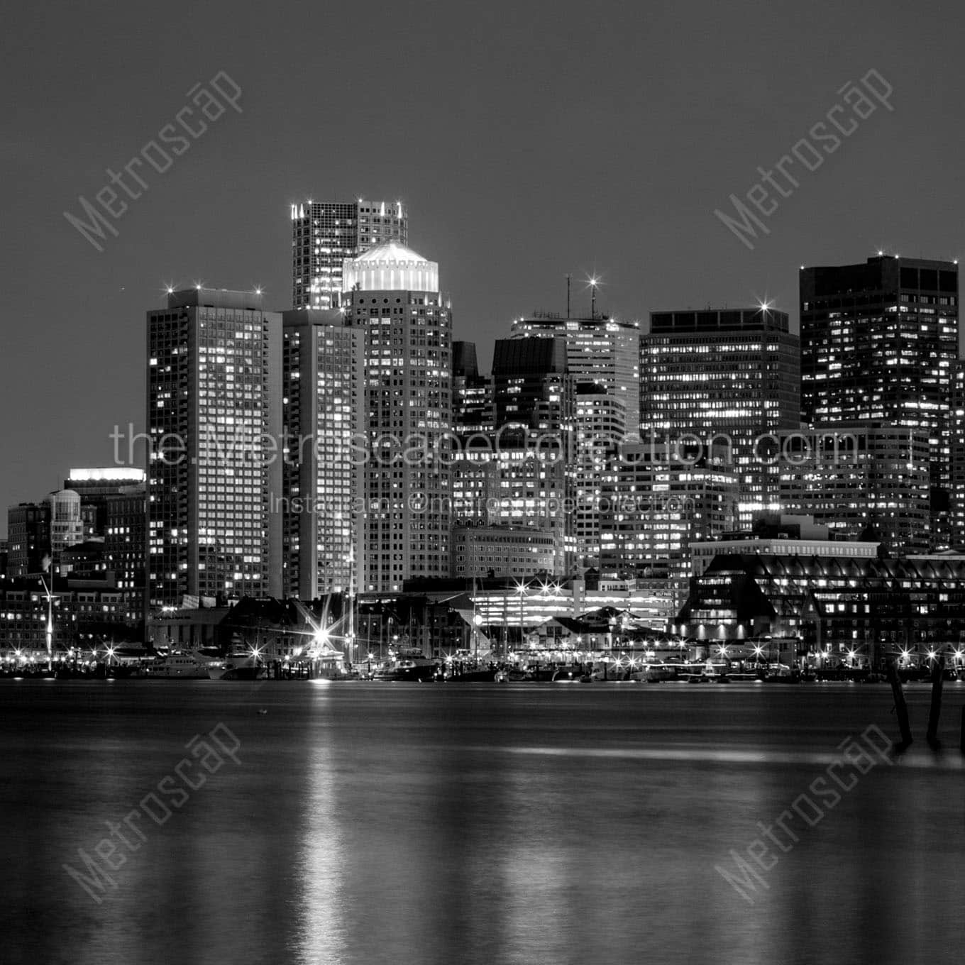 boston skyline lopresti park Black & White Office Art