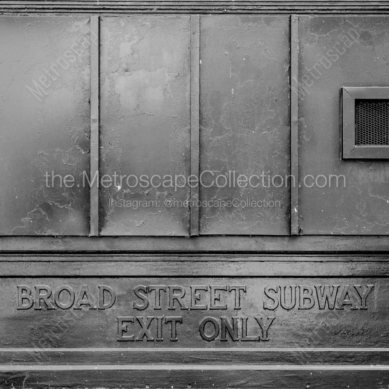 broad street subway exit Black & White Office Art