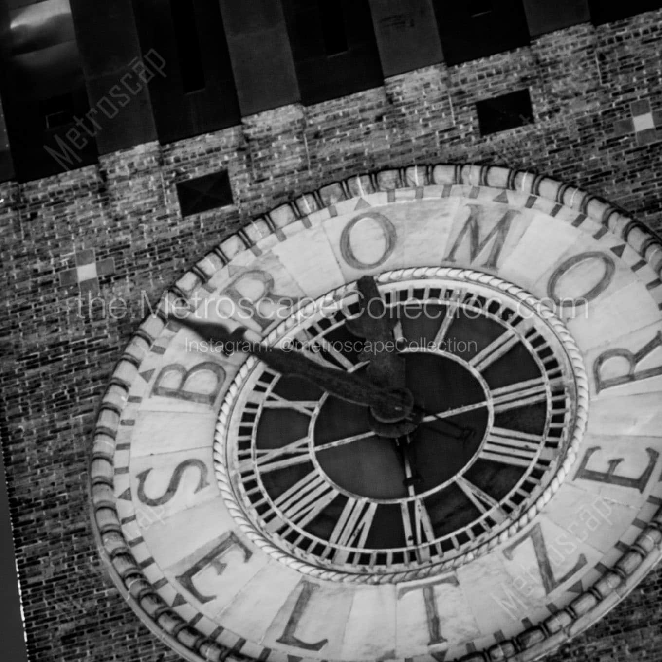 bromo seltzer clock face Black & White Office Art