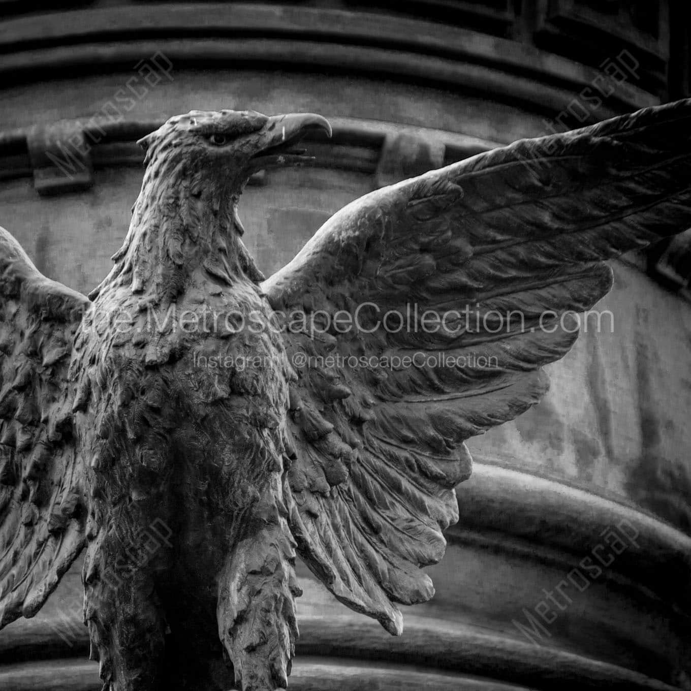 bronze eagle soldiers sailors public square Black & White Office Art