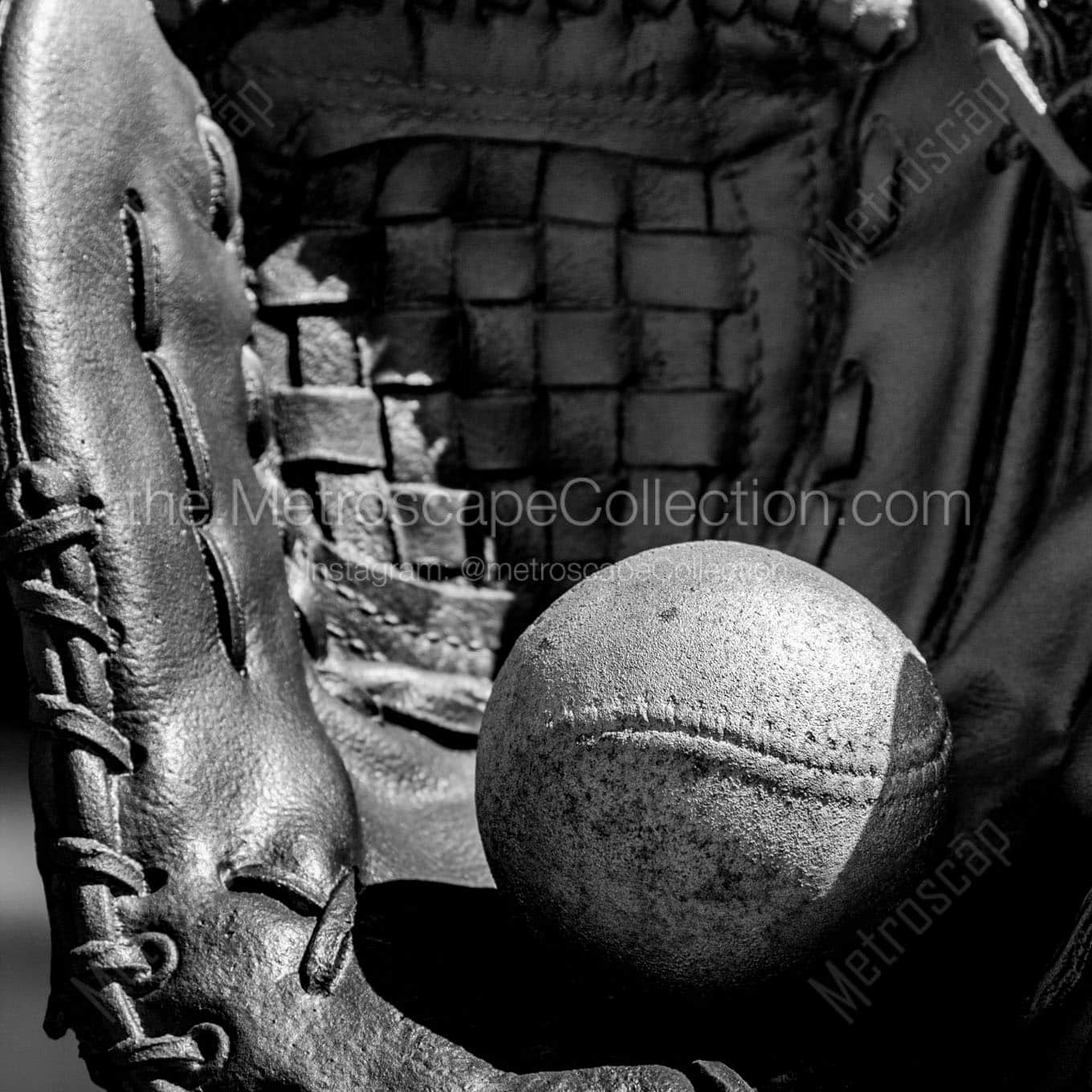 bronze gloves fifth third field Black & White Office Art