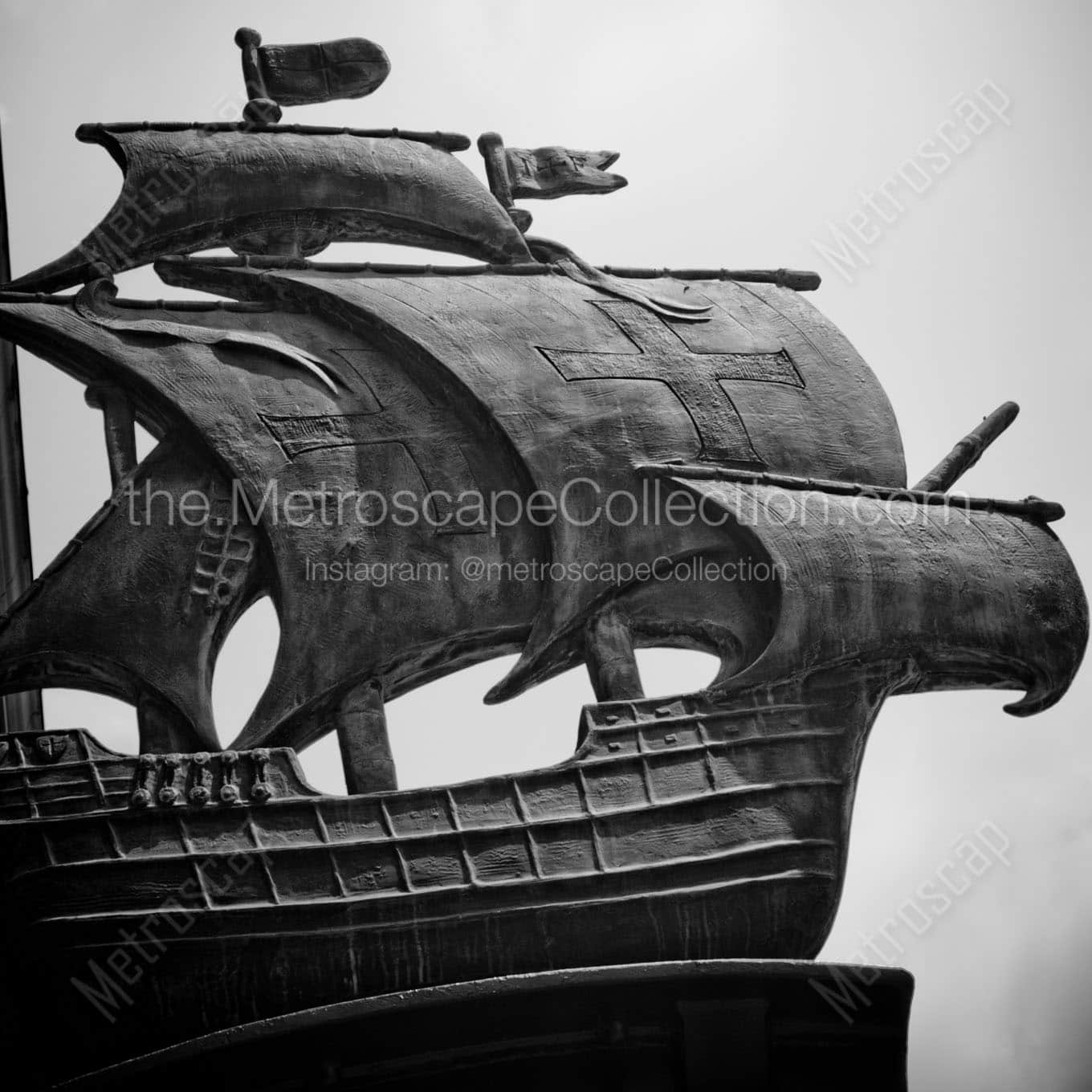 bronze ship western southern life building Black & White Office Art