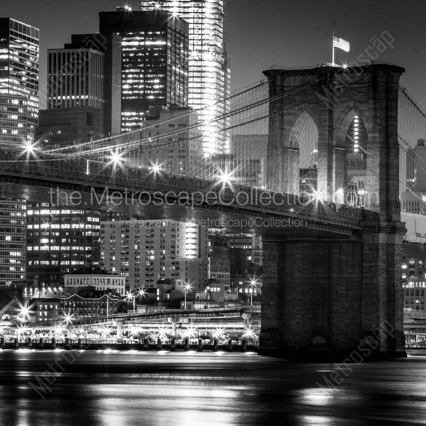 brooklyn bridge Black & White Office Art
