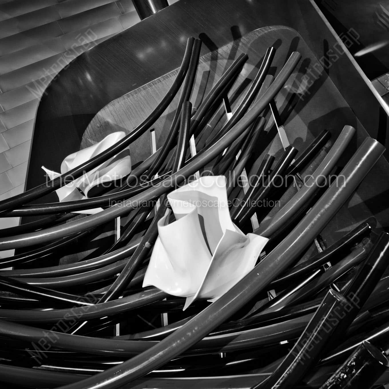 broom dustpan denver art museum Black & White Office Art