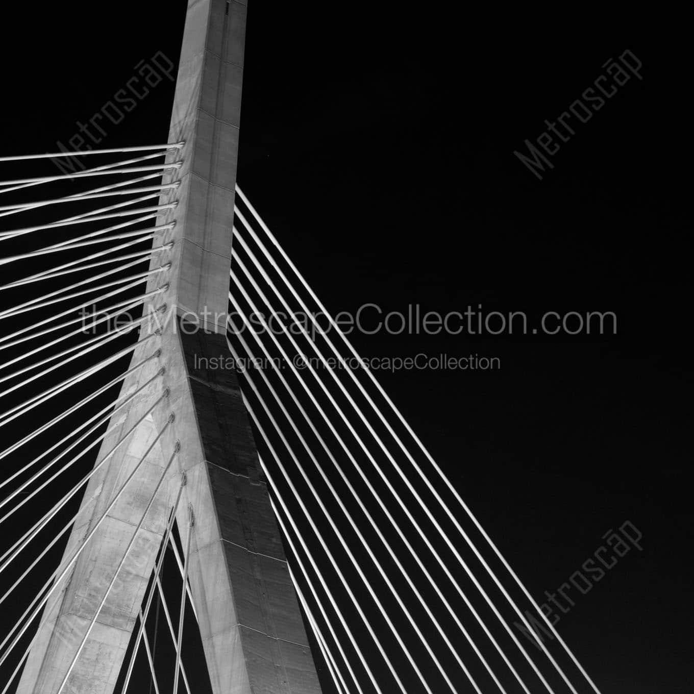 bunker hill bridge north spire Black & White Office Art