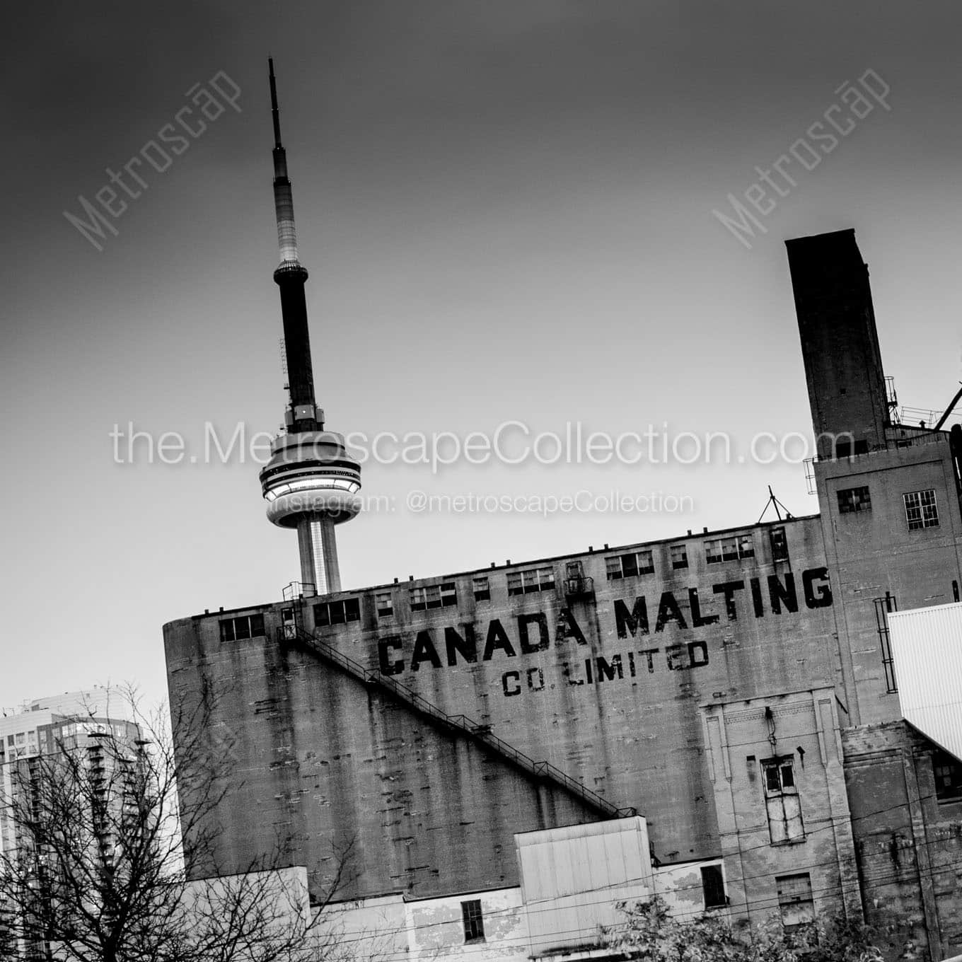 canada malting factory cn tower Black & White Office Art