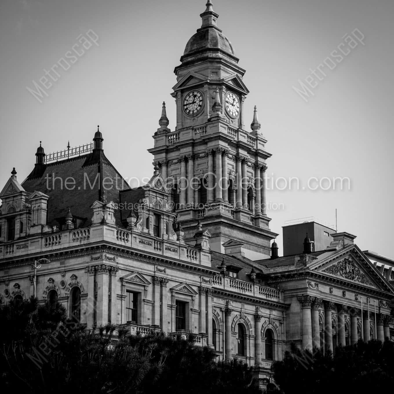 cape town city hall building Black & White Office Art