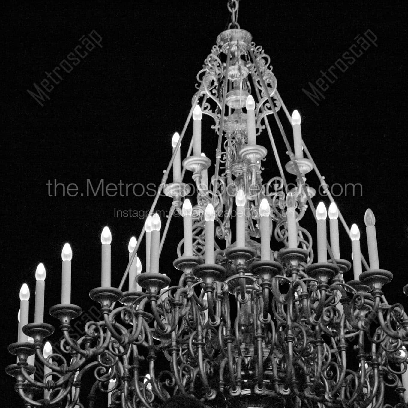chandelier main seventh Black & White Office Art