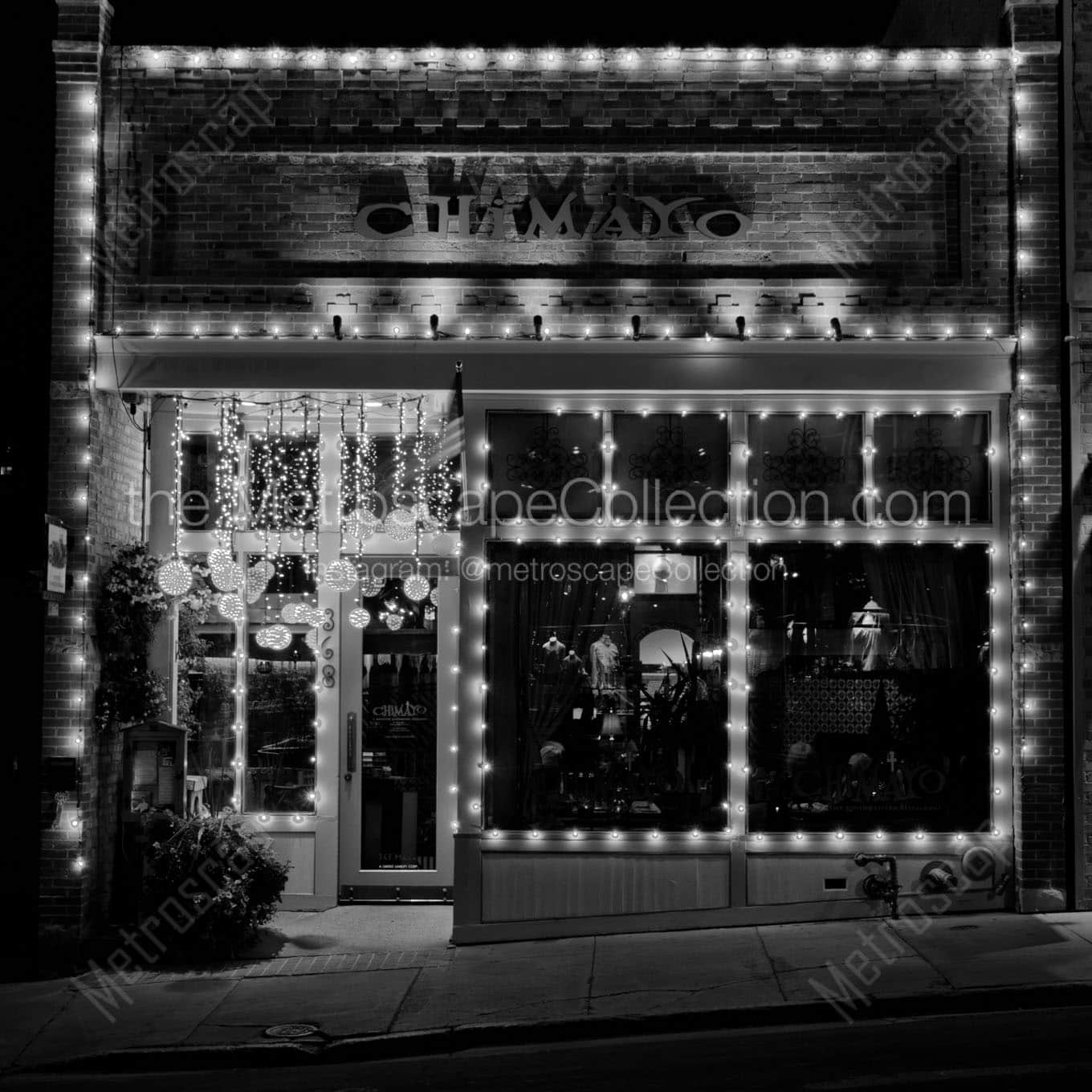 chimayo on main street in downtown park city Black & White Office Art