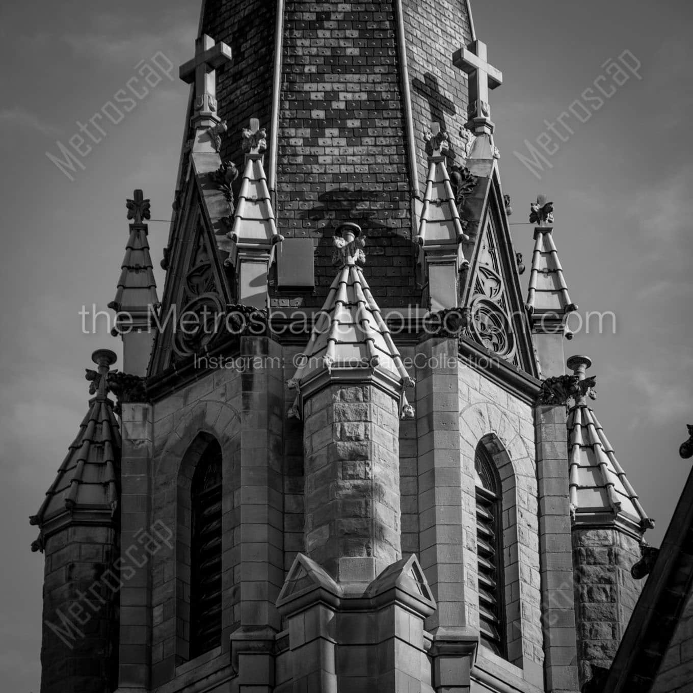 church of the gesu steeple Black & White Office Art