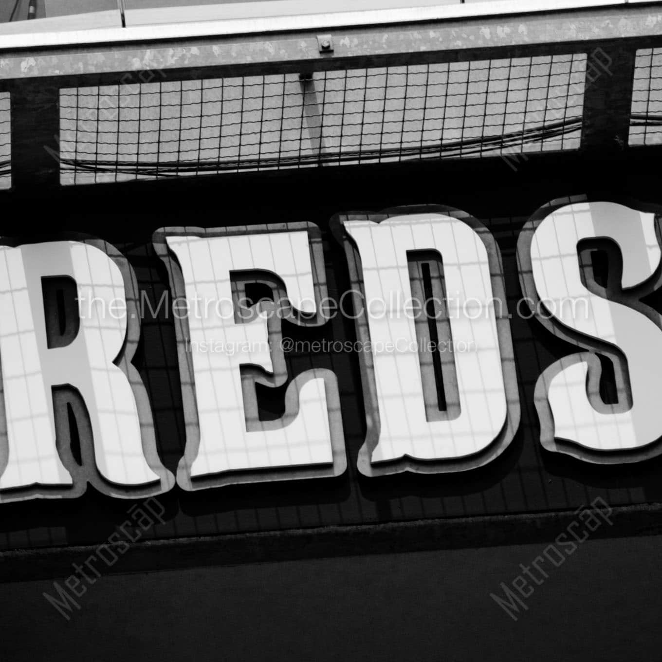 cincinnati reds sign gabp Black & White Office Art