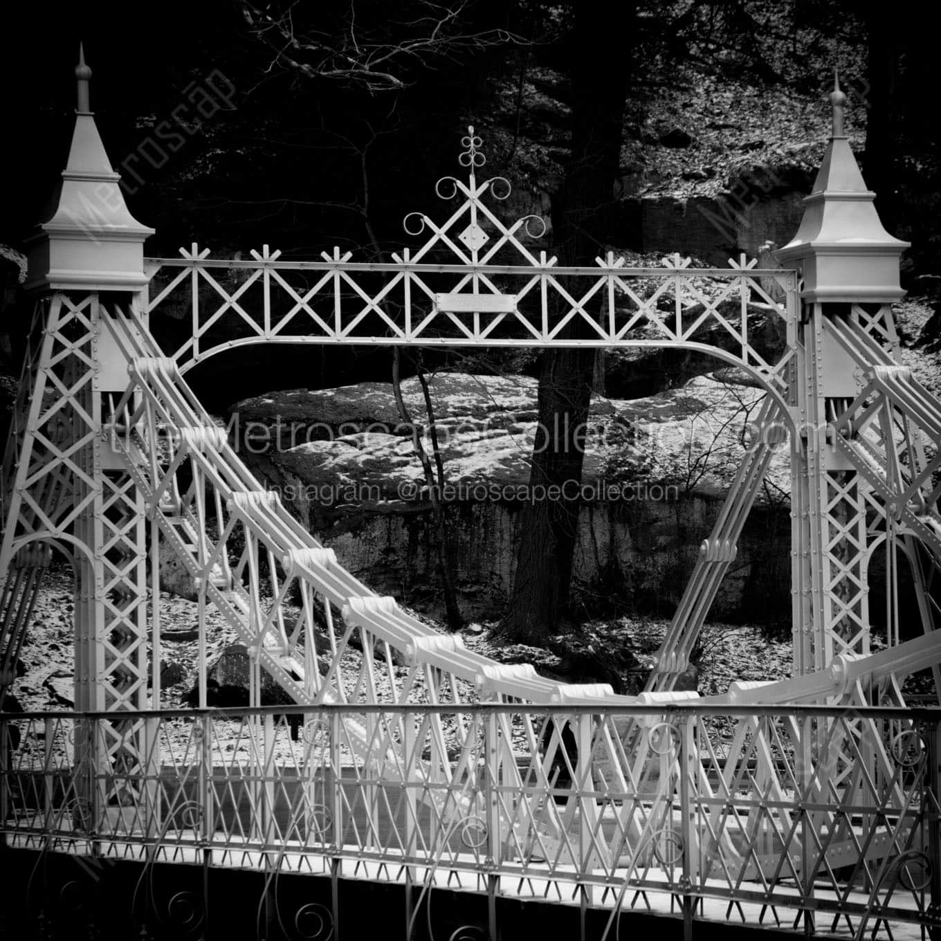 cinderella bridge mill creek park Black & White Office Art
