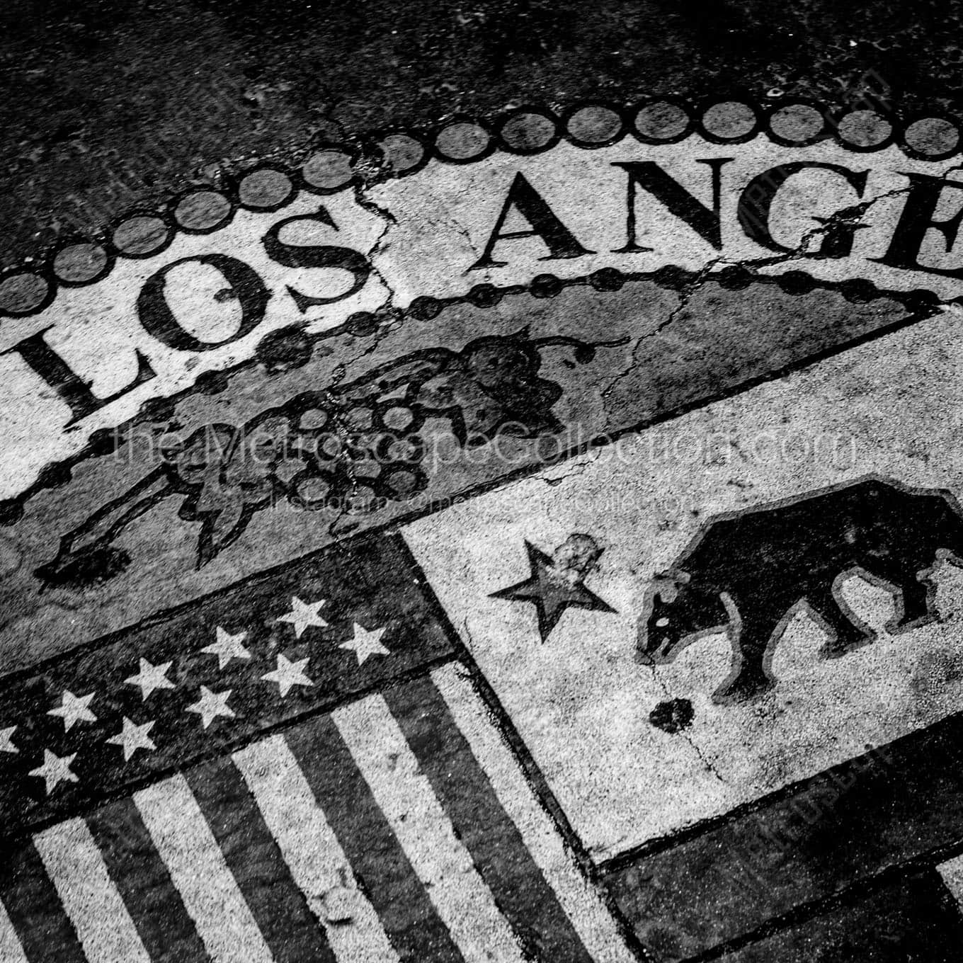 city of los angeles seal Black & White Office Art