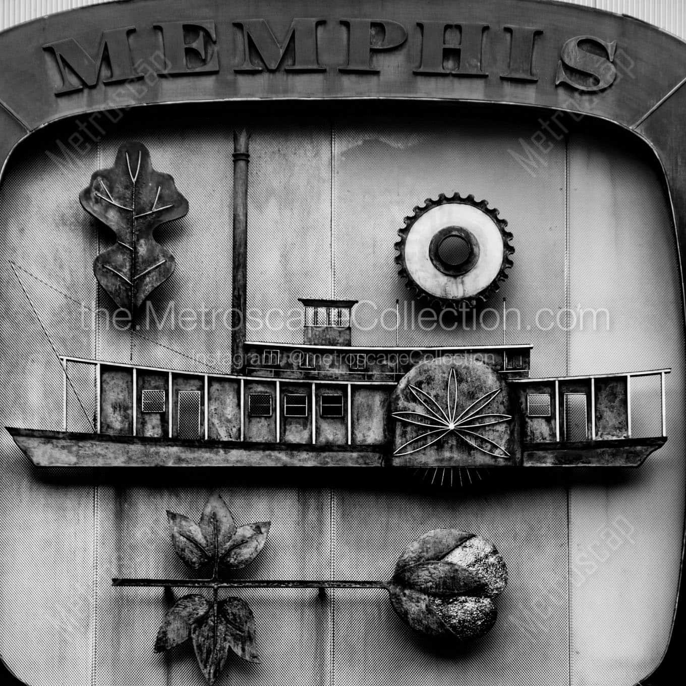 city of memphis sign Black & White Office Art