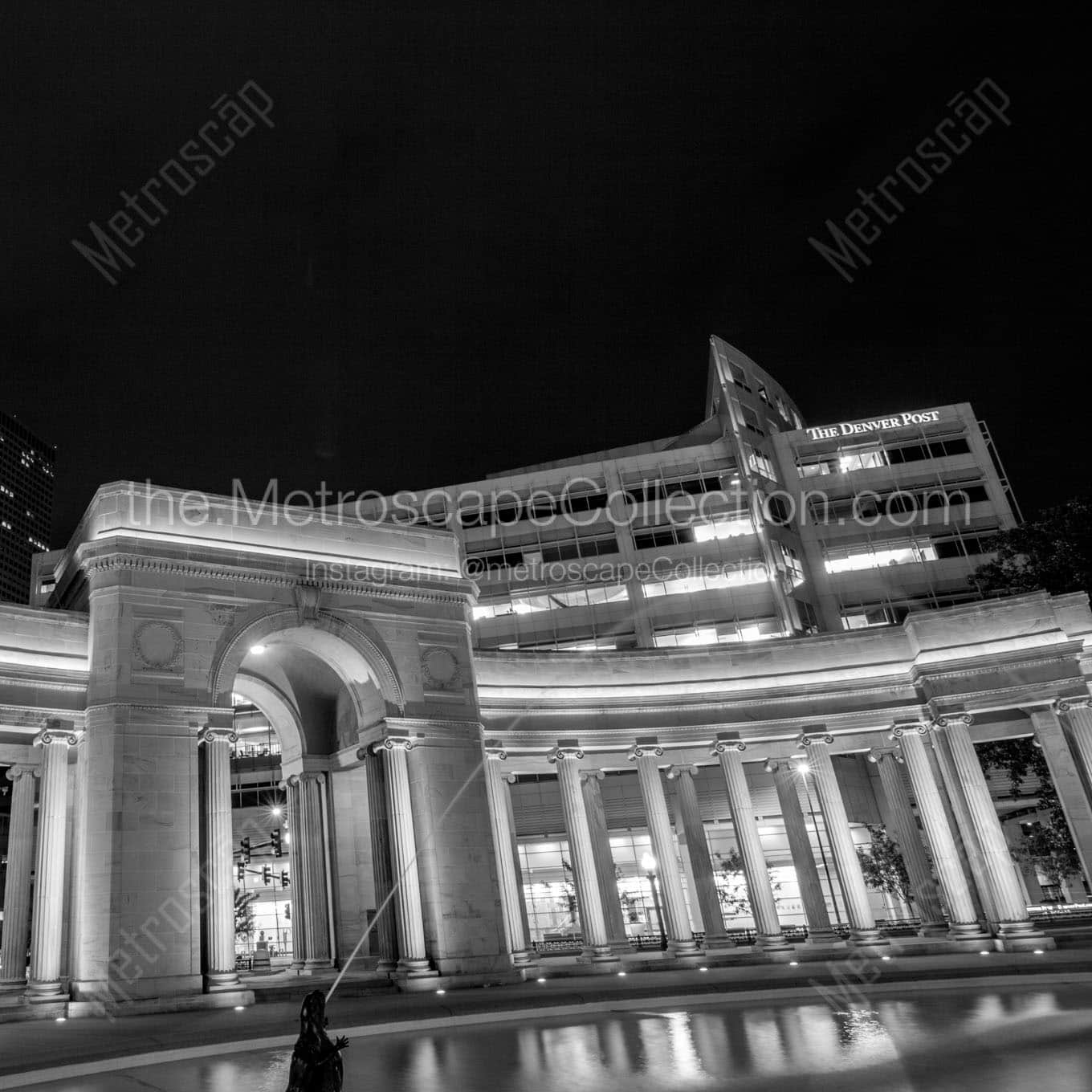 civic center arch Black & White Office Art