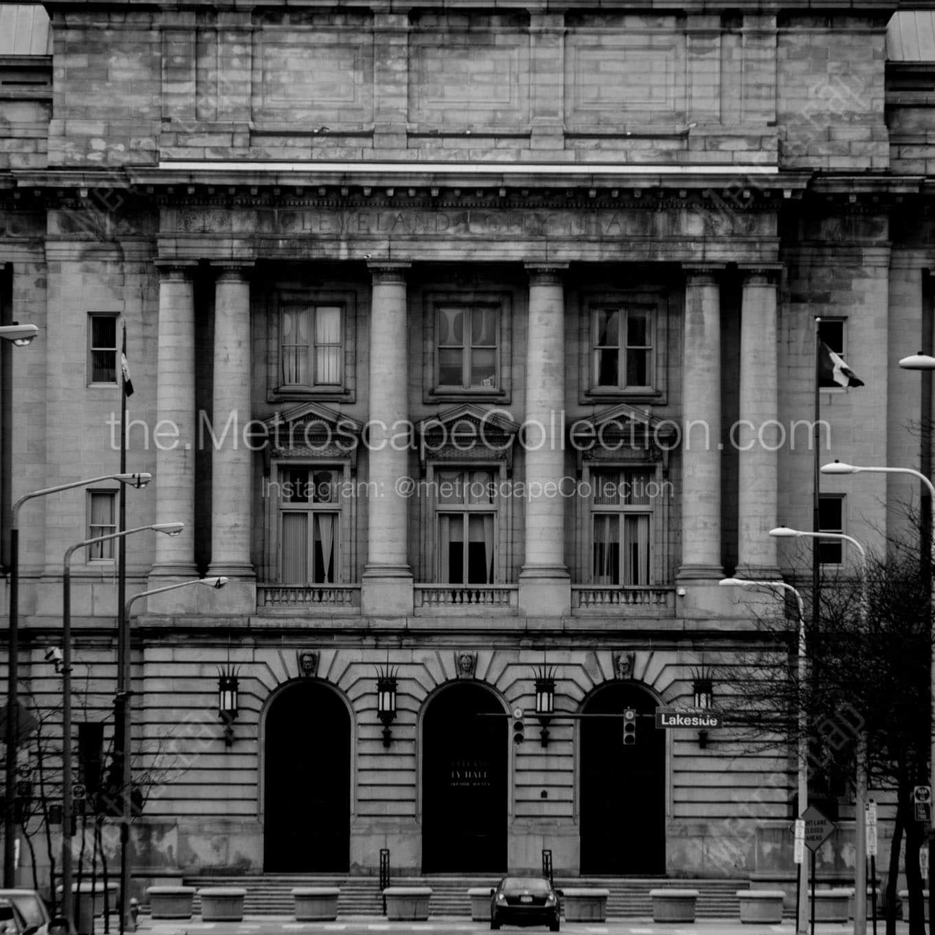 cleveland city hall Black & White Office Art