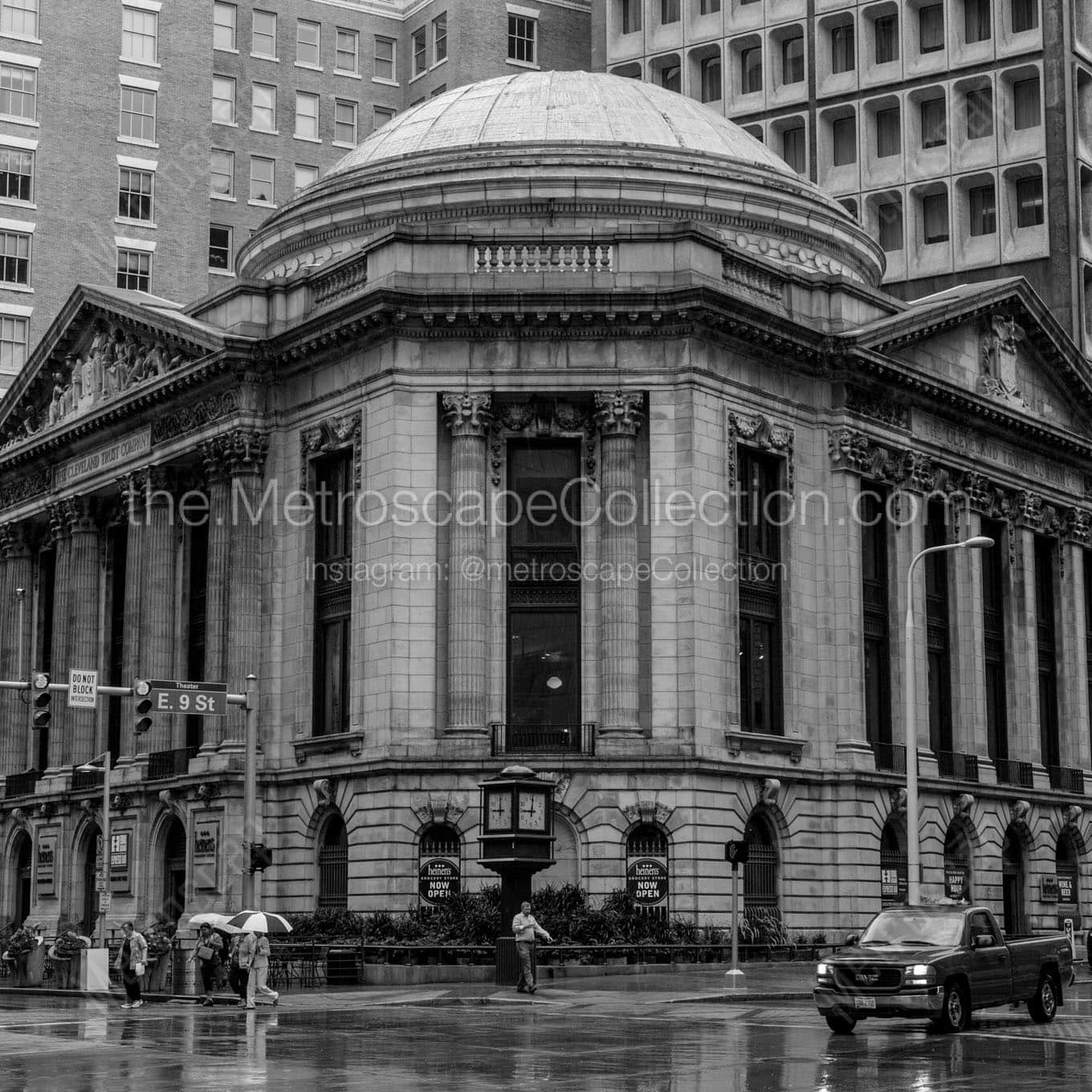 cleveland trust building Black & White Office Art