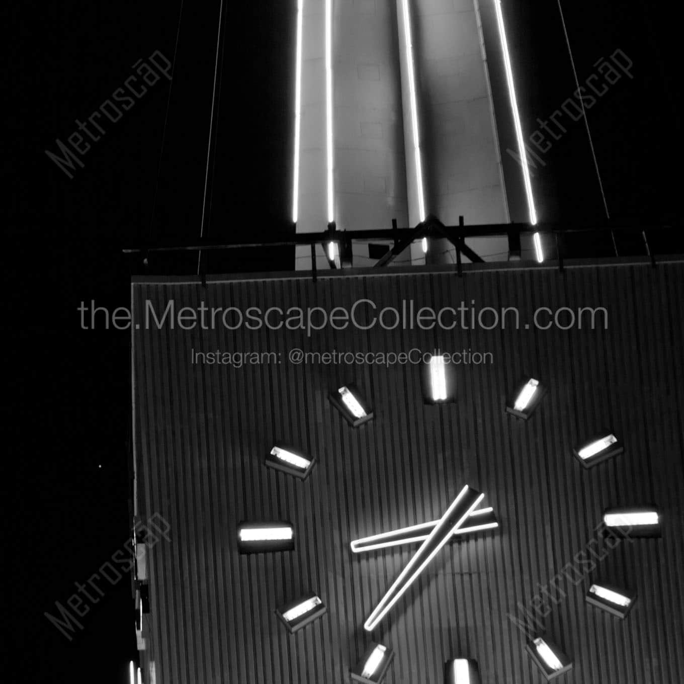 clock face on the merc Black & White Office Art