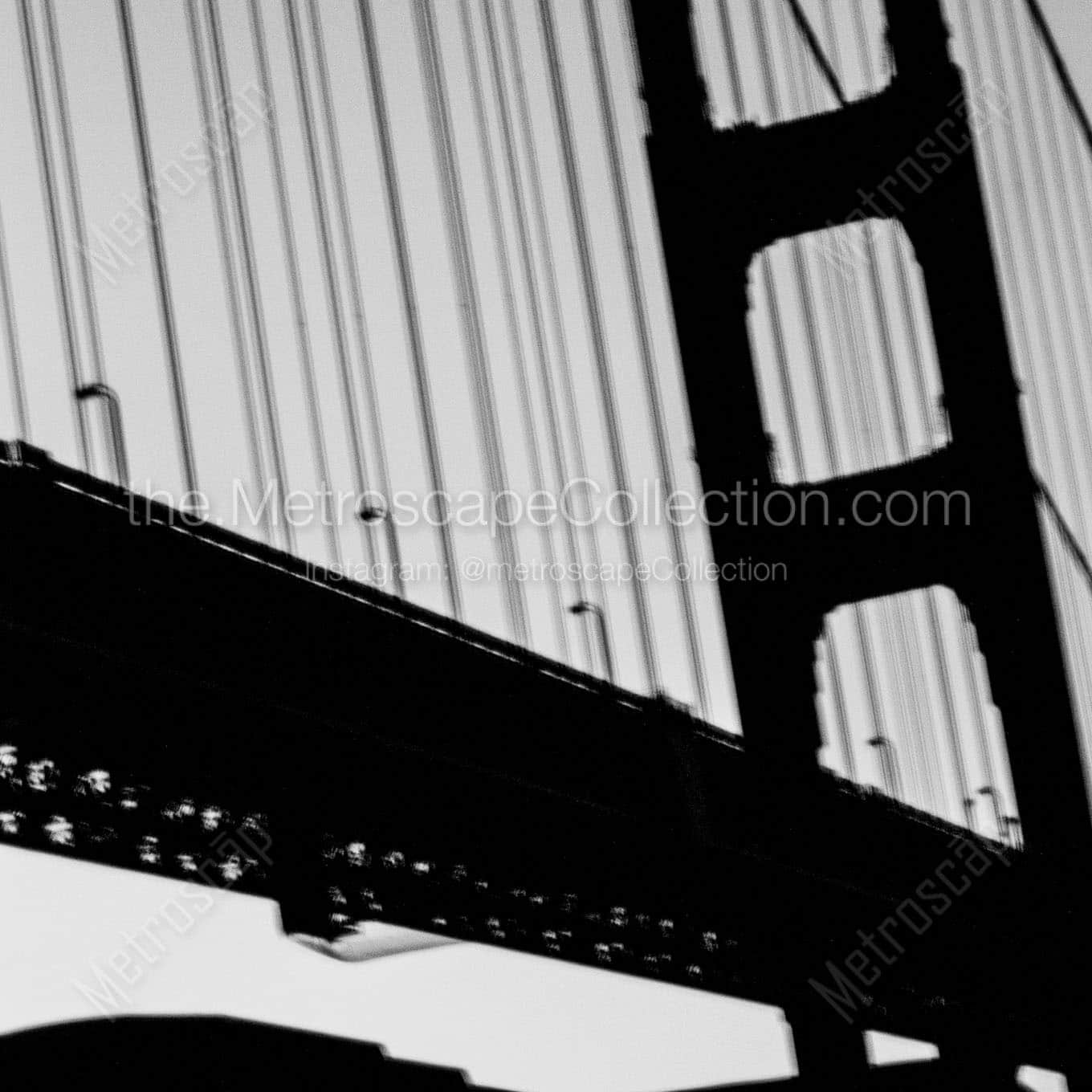 close up golden gate bridge Black & White Office Art